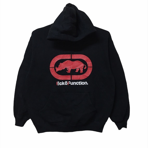 Ecko Function Big Logo Pullover Hoodie L Size Black Colour