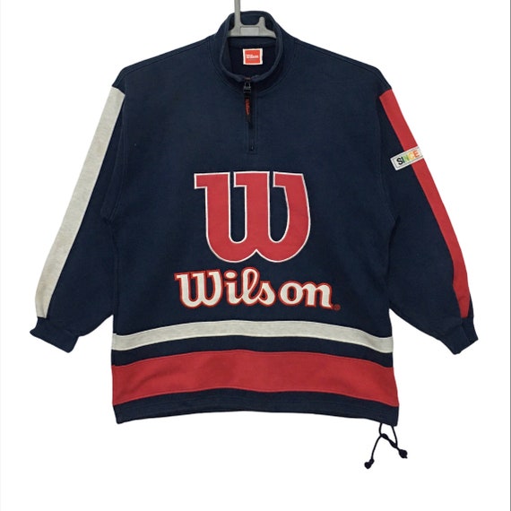 Vintage Wilson Embroidered Big Logo Pullover Sweatshirt Etsy UK