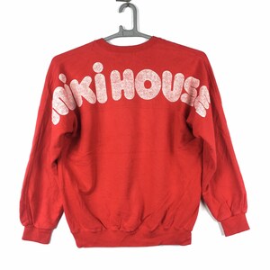 Vintage 90s Miki house japan Sweatshirt M size red colour