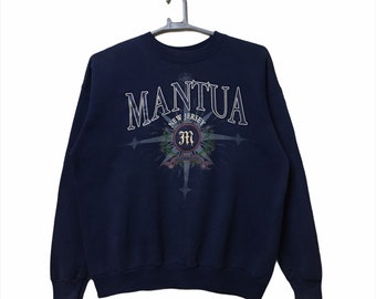 Vintage MANTUA New Jersey pullover Sweatshirt Large size