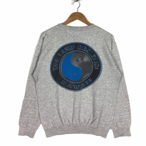 Vintage 80s T&C Hawaii surf Big logo pullover Sweatshirt crewneck grey Colour