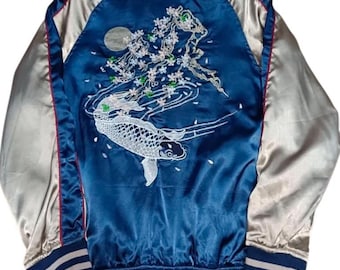 ヴィンテージベルベットリバーシブル東京ジャパンスカジャン横須賀刺繍