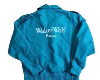 RARE! Vintage 80s Walter Wolf Suzuki Racing Team Leather Jacket