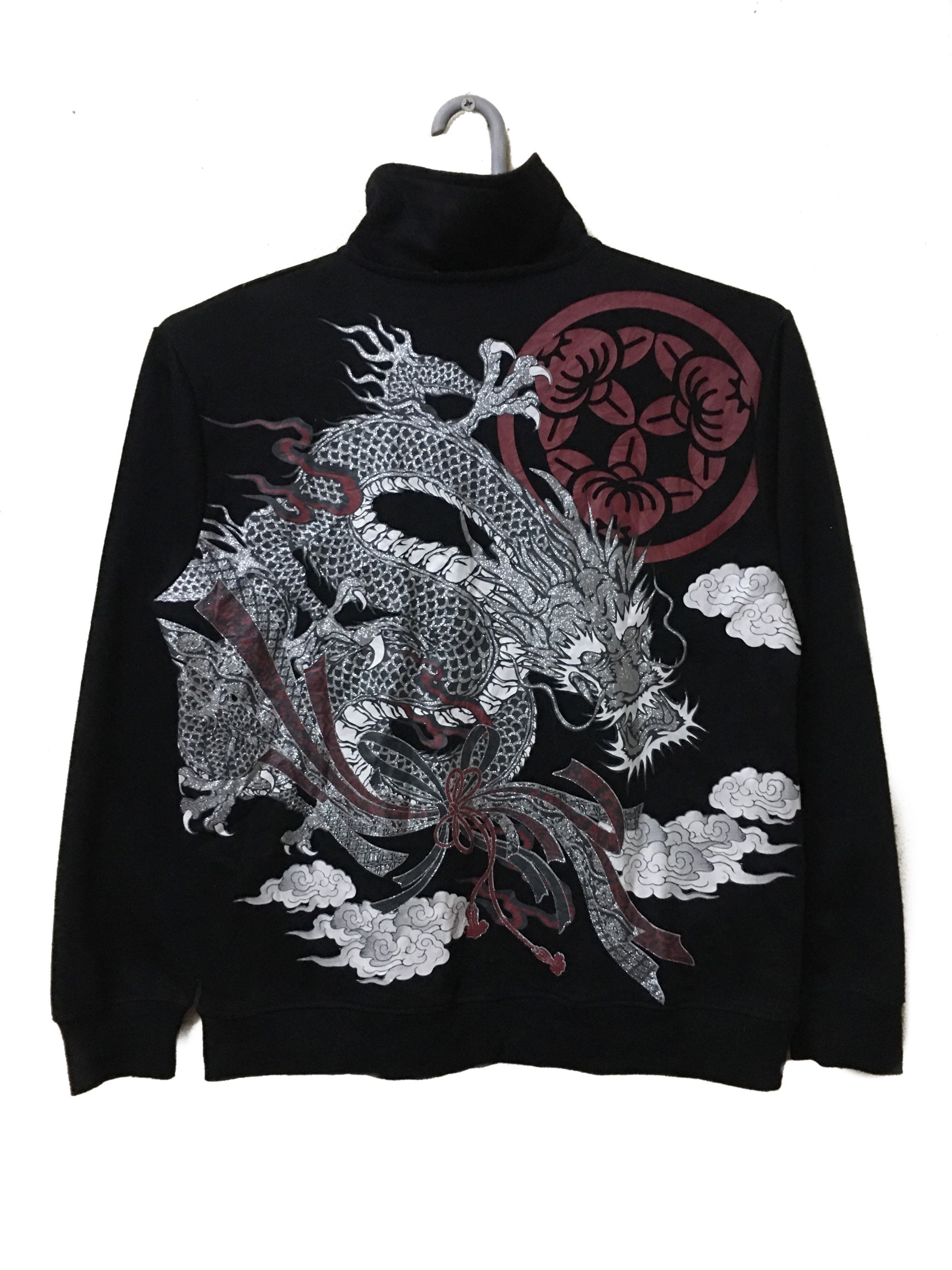 Vintage 90s Sukajan Dragon Japanese Brand Sukajan M Size Full