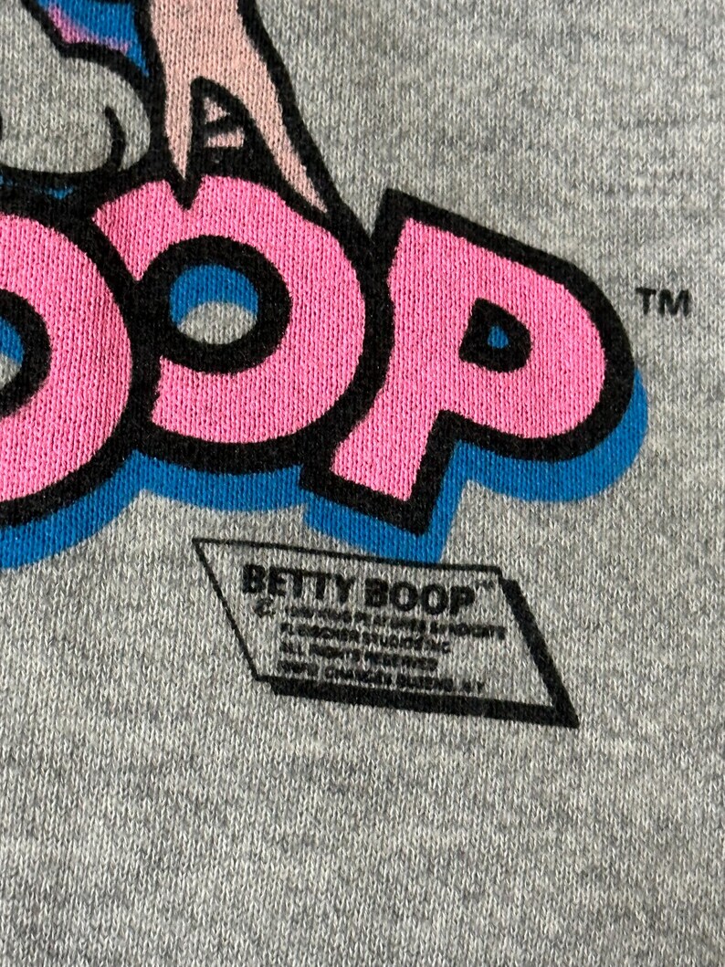 Vintage Betty Boop Overprint Cartoon Sweatshirt Grey Colour - Etsy