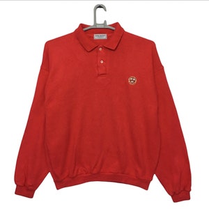 Vintage Harvard University small logo embroidered sweatshirt red colour