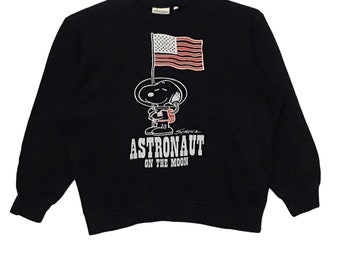 Sudadera vintage de Snoopy y Peanuts, talla mediana
