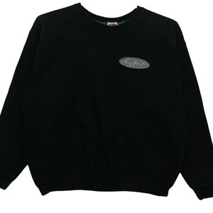 Vintage jaren 90 Amy Grant-sweater met geborduurd logo, zwarte kleur