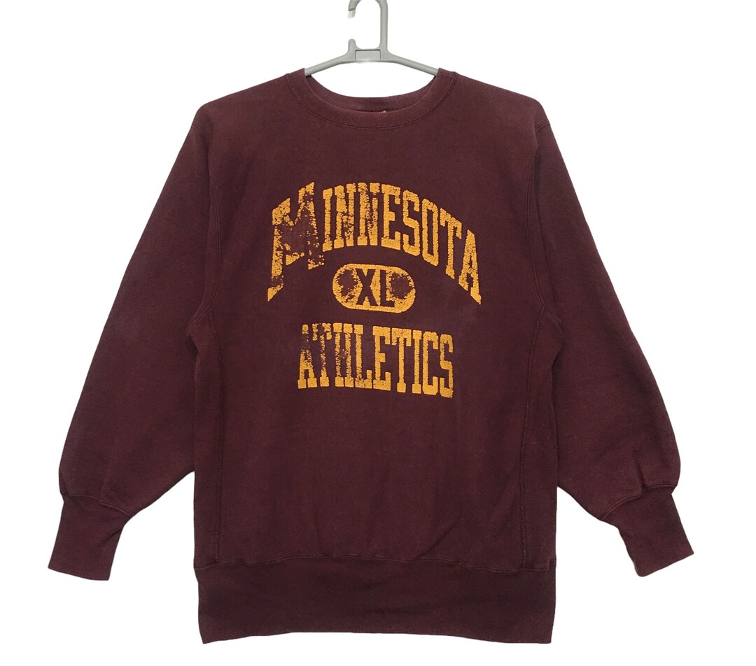 90s USA製 Champion ReverseWeave MINNESOTA Vintage 90s Champion Reverse Weave Minnesota Athletic XL Size Red