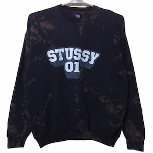Vintage Stussy Pullover Sweatshirt custom acid wash L size