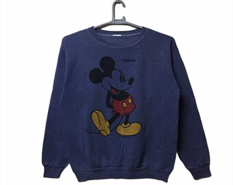 Vintage Mickey Mouse Yellow Shoes sweatshirt Purple colour