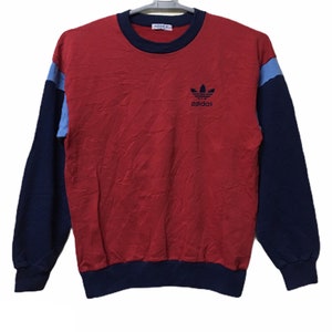 Vintage Adidas Pullover Sweatshirt M size Colour Block Made in japan