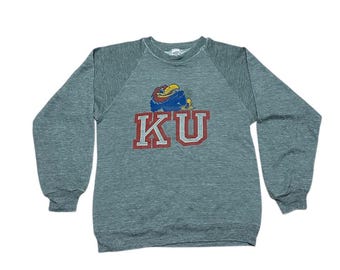 Vintage80s university of Kansas Jayhawks Sweatshirt M size
