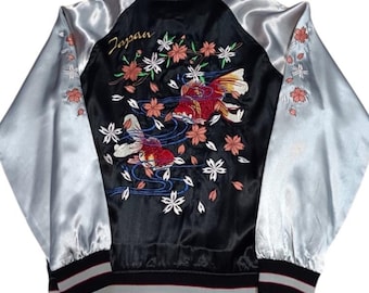 ヴィンテージベルベットリバーシブル東京ジャパンスカジャン横須賀刺繍