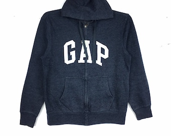 GAP Big Logo Hoodie Zipper Sweatshirt S Size Etsy