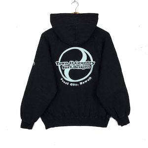 T&C Town and Country Hawaii surf Big logo pullover Hoodies Pullover Black colour