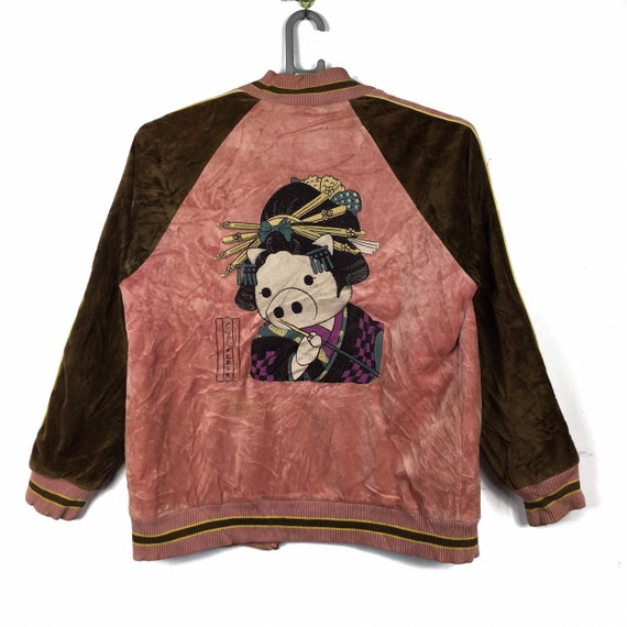 Vintage Velvet Sukajan Embroidery Japanese Brand s