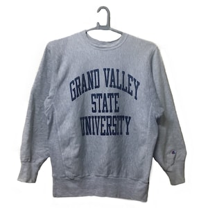 Vintage Grand Valley State University Champion Reverse Weave sweatshirt XL size grey colour