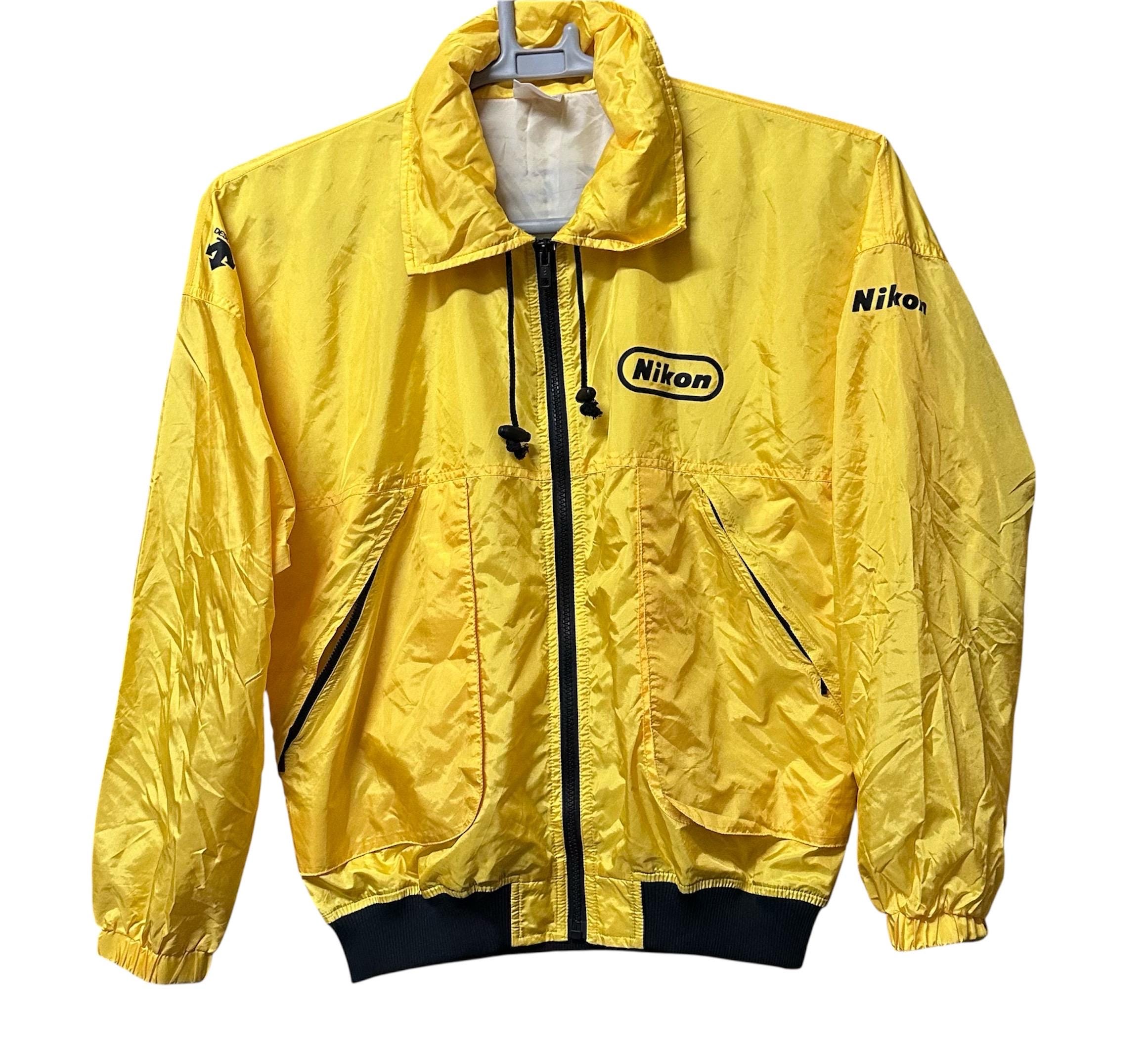 DESCENDANT ナイロンジャケット イエロー Vintage 90s Nikon by Descente Bomber Jacket Yellow Colour Medium