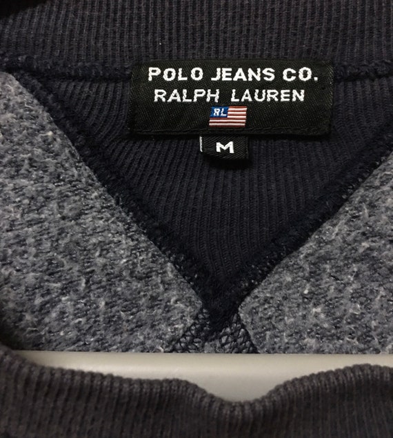Vintage Polo Jeans by Ralph Lauren Usa Flag Sweatshirt M Size