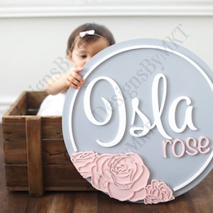 Round Rose Sign DIGITAL Files, SVG, PDF, etc.