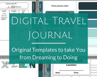 Digital Travel Journal | Trip Planner with Original Templates (PDF)