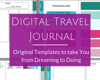 Digital Travel Journal (BRIGHT) | Trip Planner, Wishlist, Original Templates, & More!