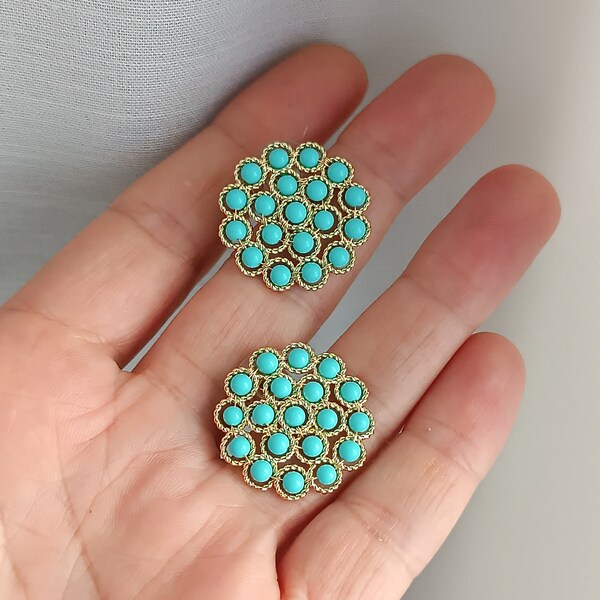 Turquoise stud earrings