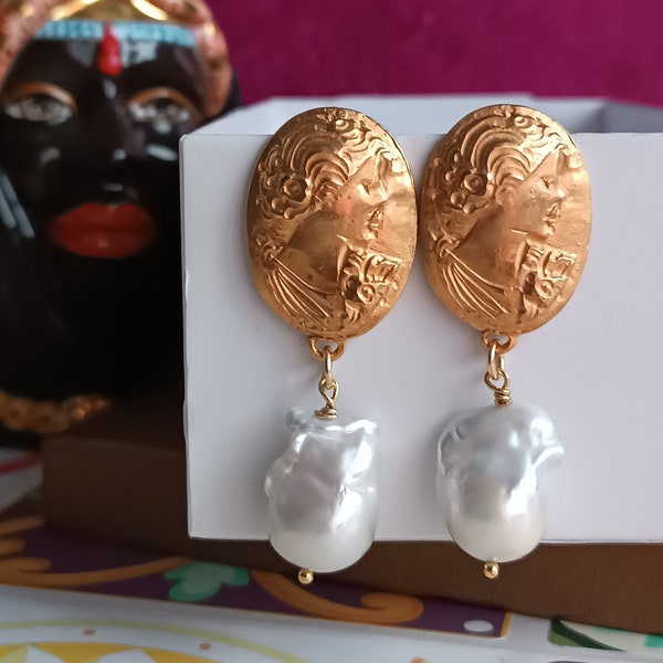 Big Pearl Earrings