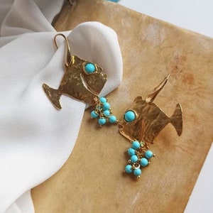 Brass Fish Earrings