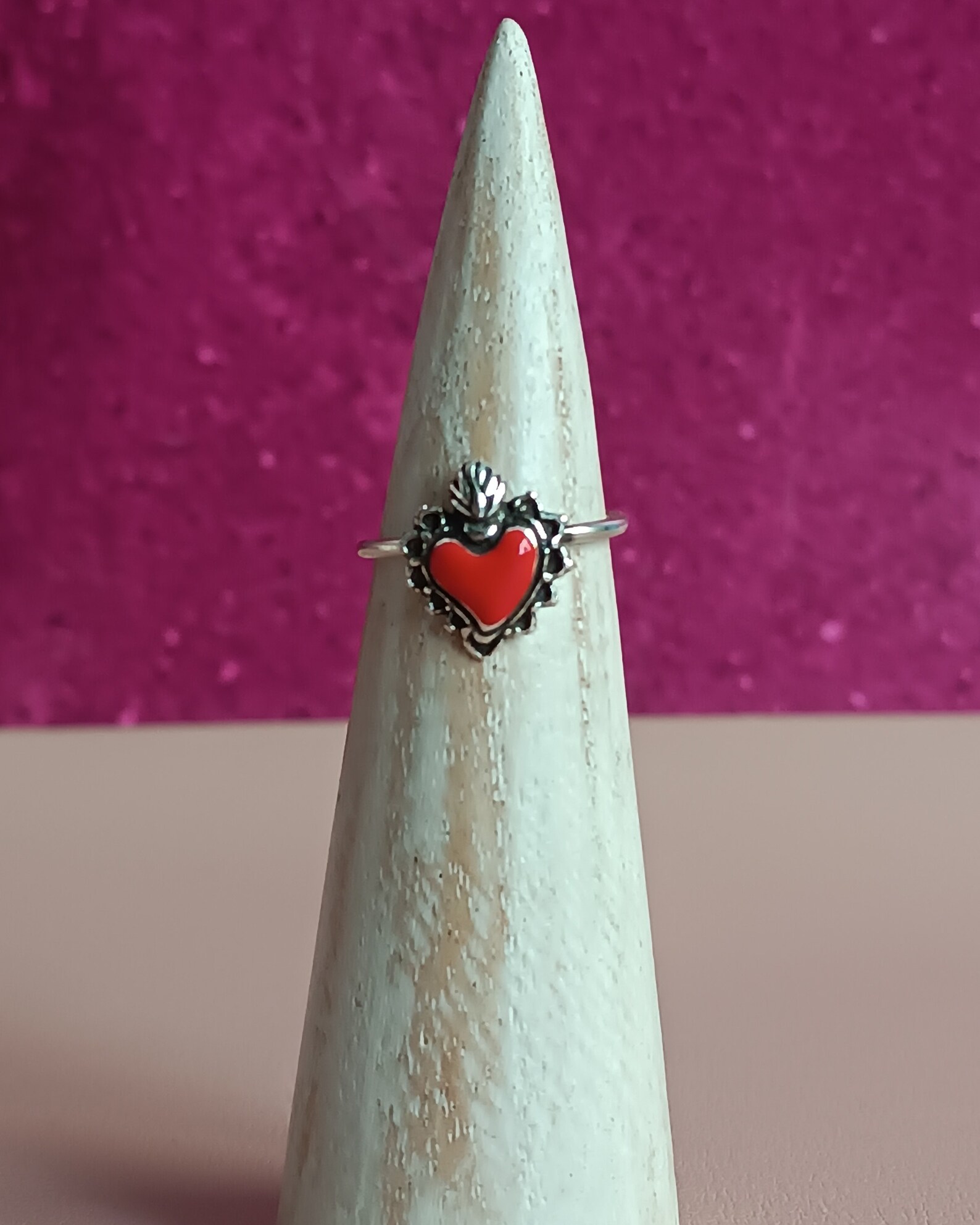Sacred Heart Ring - Etsy
