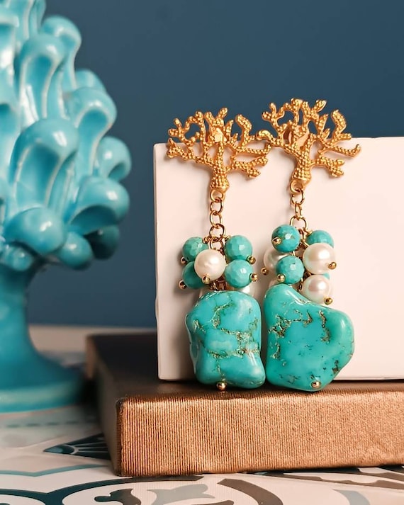 Chic Crystal, Turquoise & Opaque Pastel Earring | Roan Jewelry