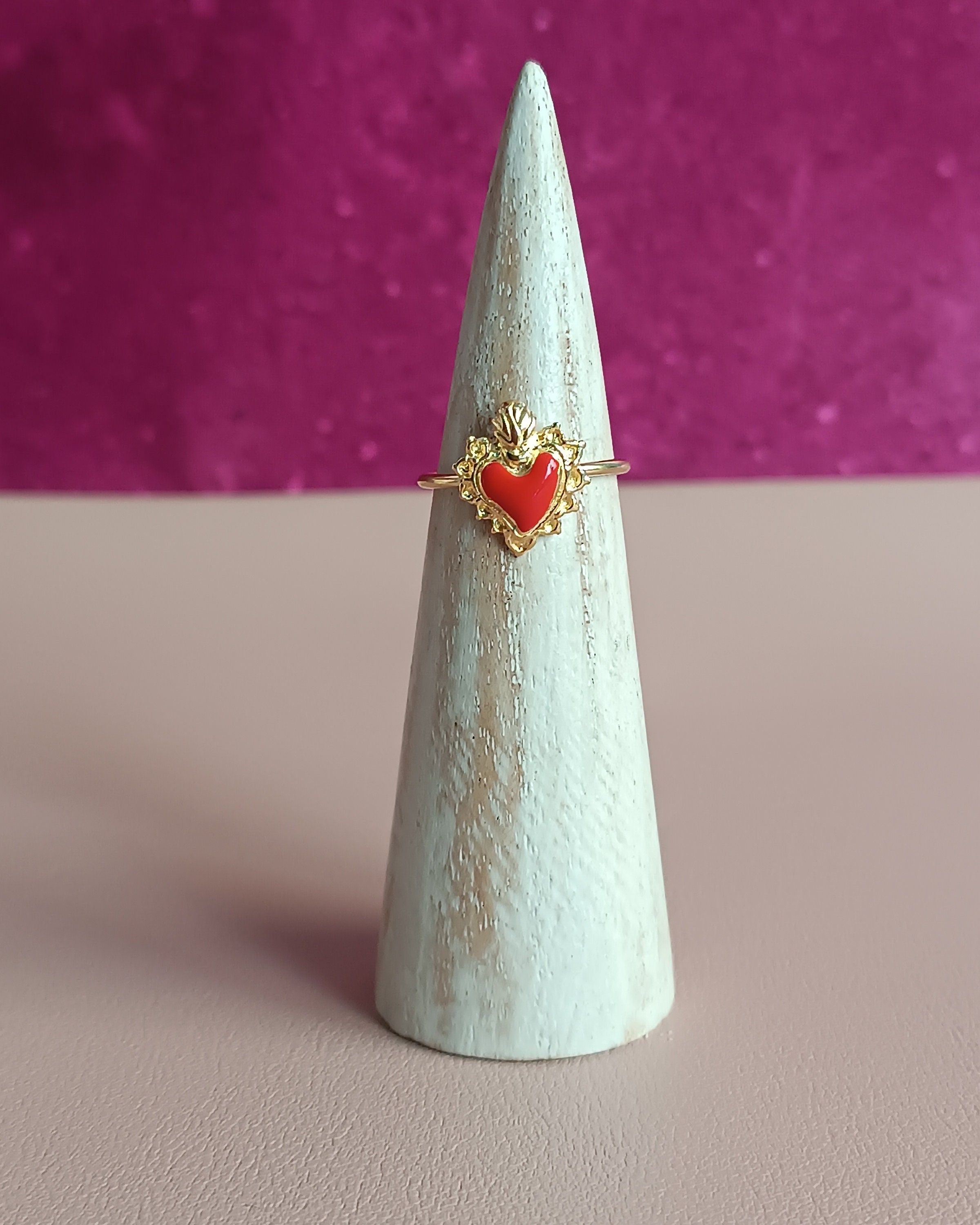 Sacred Heart Ring - Etsy