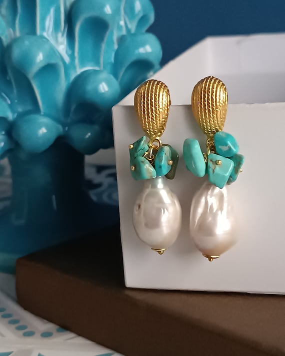 Etsy pearl 2024 drop earrings