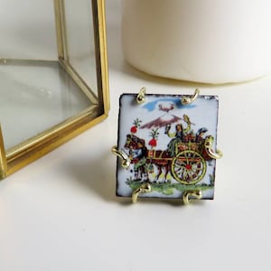 Ambachtelijke ring met Caltagirone keramische tegel