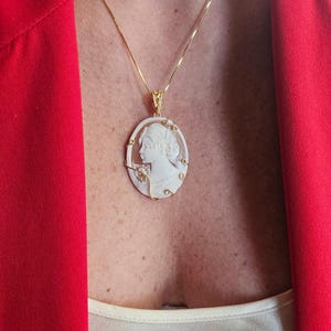925 Chain necklace with Sardonic Shell cameo