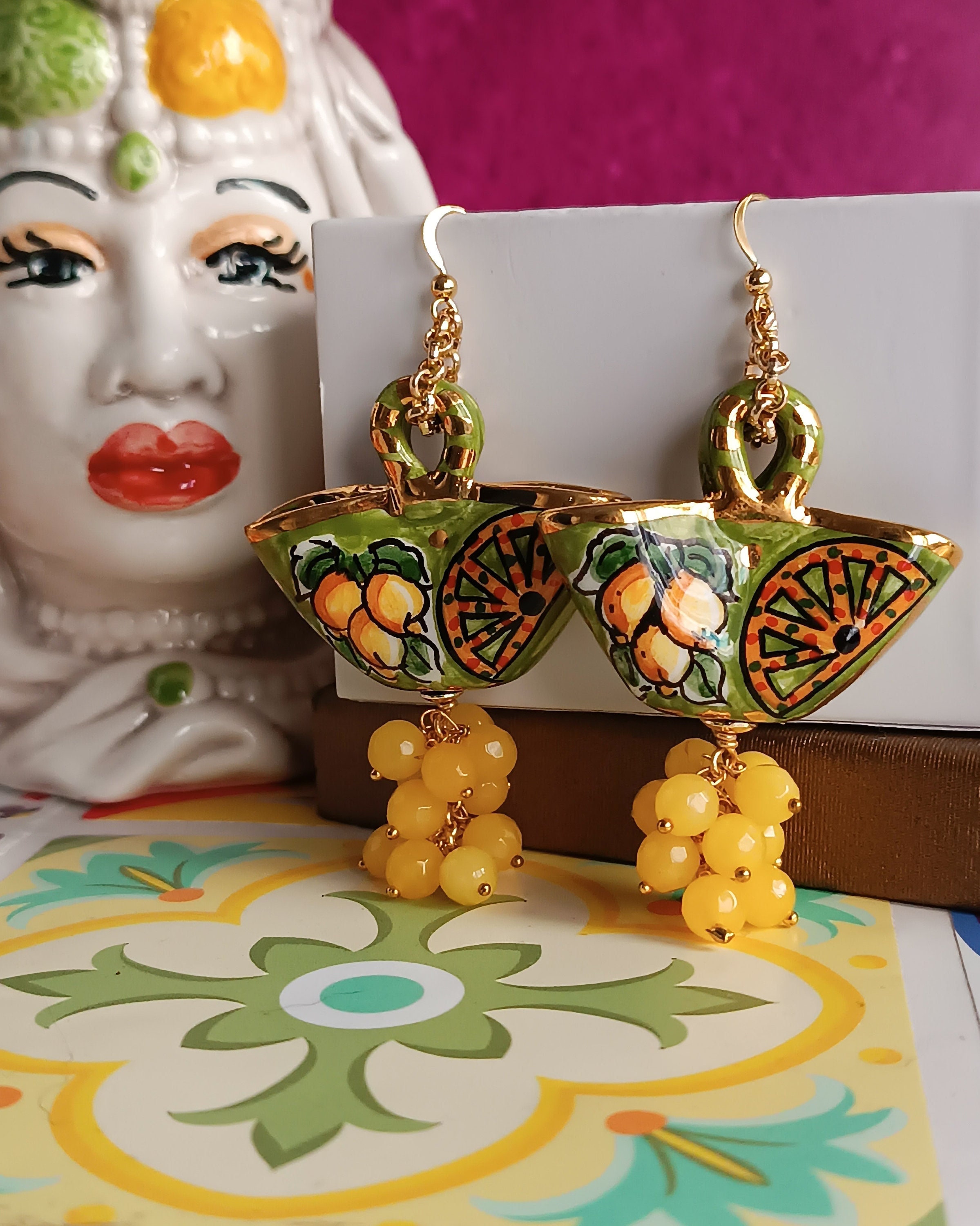 Yazilind Orecchini A Limone In Argento 925 - Gioiello A Forma Di Frutta, 0,9 Cm