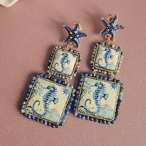 Sicilian earrings with ceramic tiles