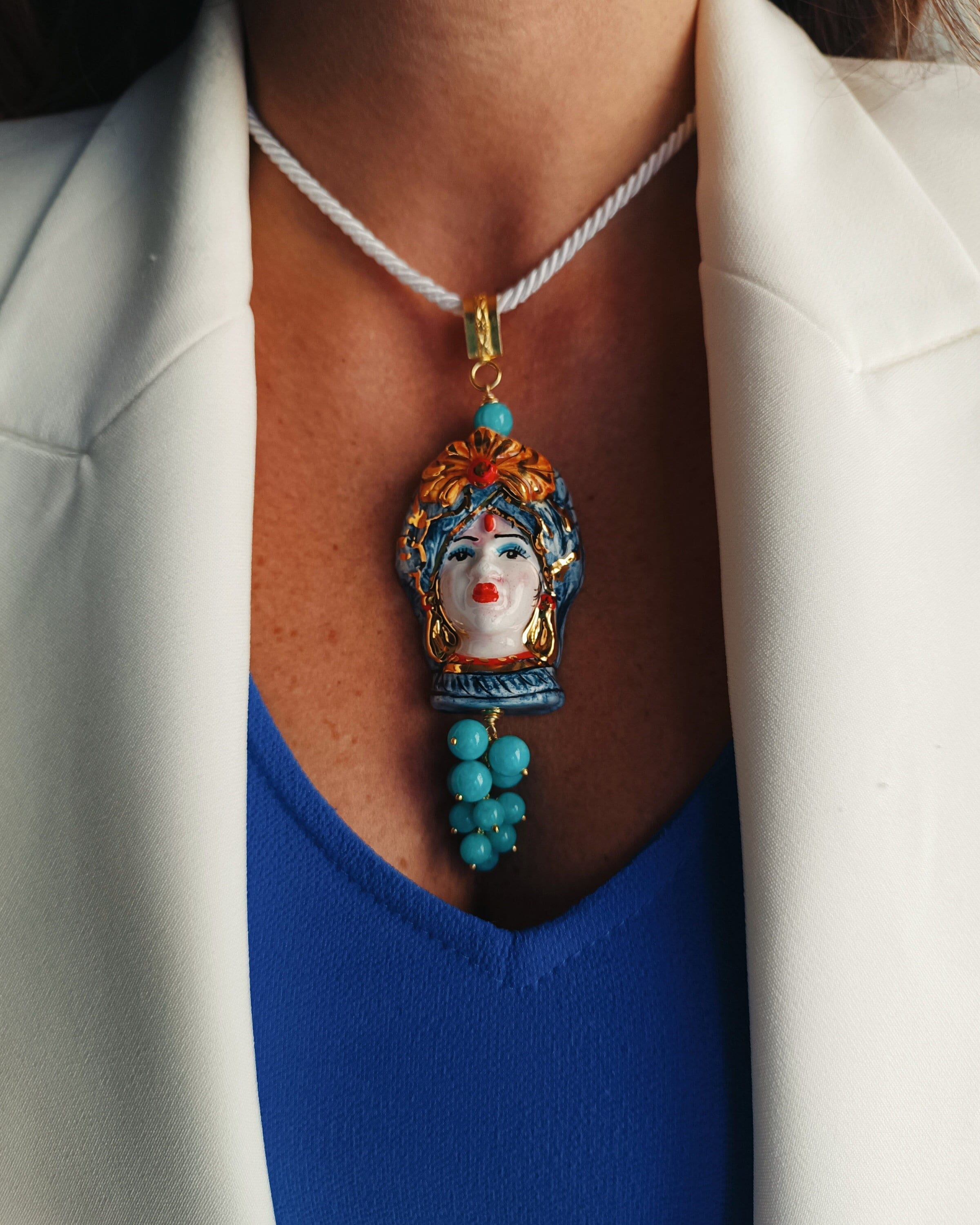 Collana Donna D'Origine - Ciondolo Tunisia In Metallo - Gioiello Etnico Classico E Semplice - Regalo Originale - 3