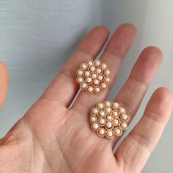 Rose Coral stud earrings