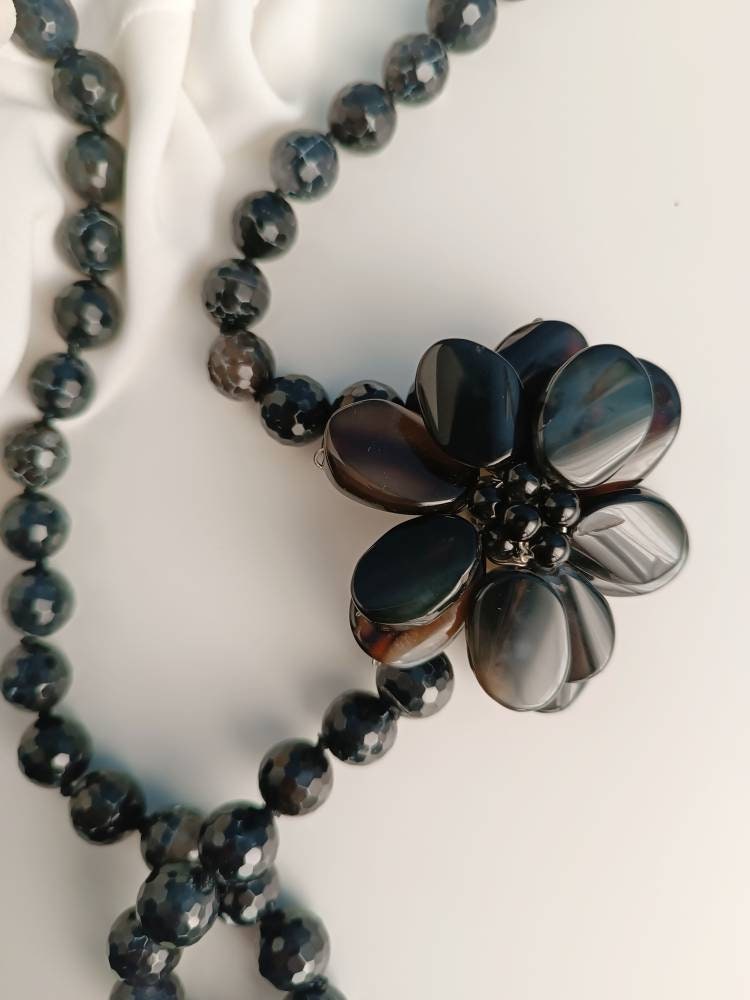 Collana TreasureBay In Agata Naturale – Perle 12-26 Mm Con Nodi, Lunghezza 55 Cm, Confezione Regalo - 3