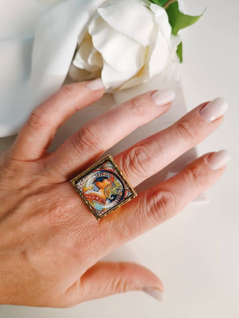 Tile Rings Ceramic Tile Ring - Etsy