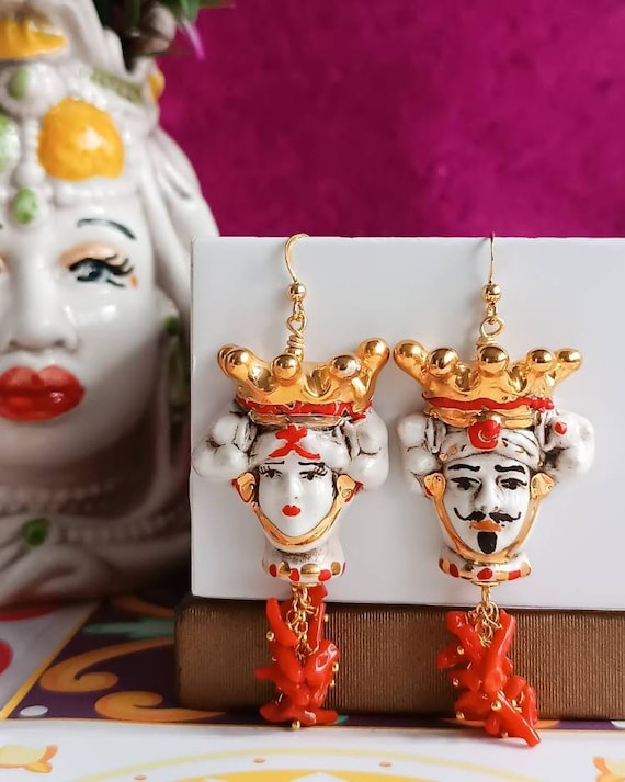 Dolce and gabbana store head earrings