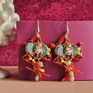 Sicily Ceramic Trinacria earrings