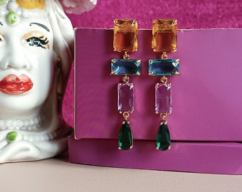 Rainbow Crystal earrings