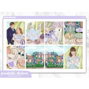 Printable Planner Stickers: Penelope Weekly Kit, Erin Condren Vertical (PNG, Cricut, Silhouette Cut Files)