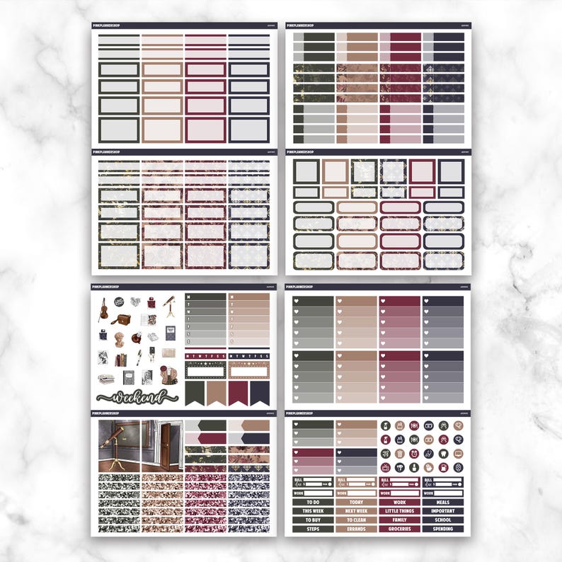 Printable Planner Stickers: Erin Condren Vertical Layout (PNG, Cut ...