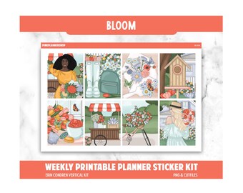 Bloom Plannerステッカー：エリン・コンドレン縦型レイアウト（PNG、カットファイル）