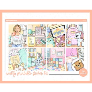 Afdrukbare plannerstickers, Mom Life, Erin Condren, stickervellen, verticale stickers, gesneden bestanden, Cricut png, babystickers