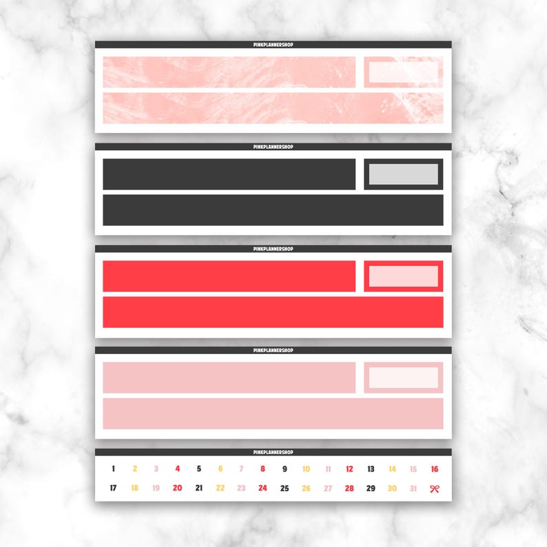 Printable Erin Condren Planner Stickers: Black Friday Weekly Kit (PNG ...